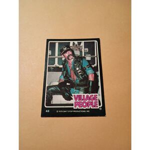 Vintage 1979 Village People Trading Card #43 Disco Era Vintage Music Collectible